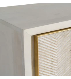 Komoda ESPAZERO 152 cm drewno mango biała