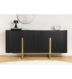 Komoda GATSBY 160 cm drewno mango czarna