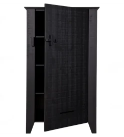 Komoda GIJS 142 cm drewno sosna czarna