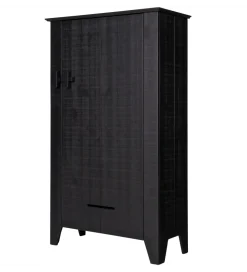 Komoda GIJS 142 cm drewno sosna czarna