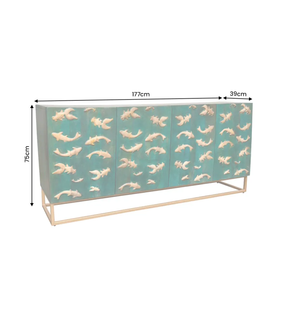 Komoda GIULIO 180 x 80 cm naturalna