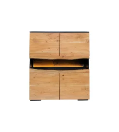 Komoda GRAND ACACIA 120 cm drewno akcja LED