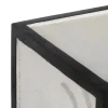 Komoda HALENSA 102 cm drewno mango czarnobiała