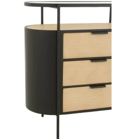 Komoda IVY 80 cm naturalna czarna