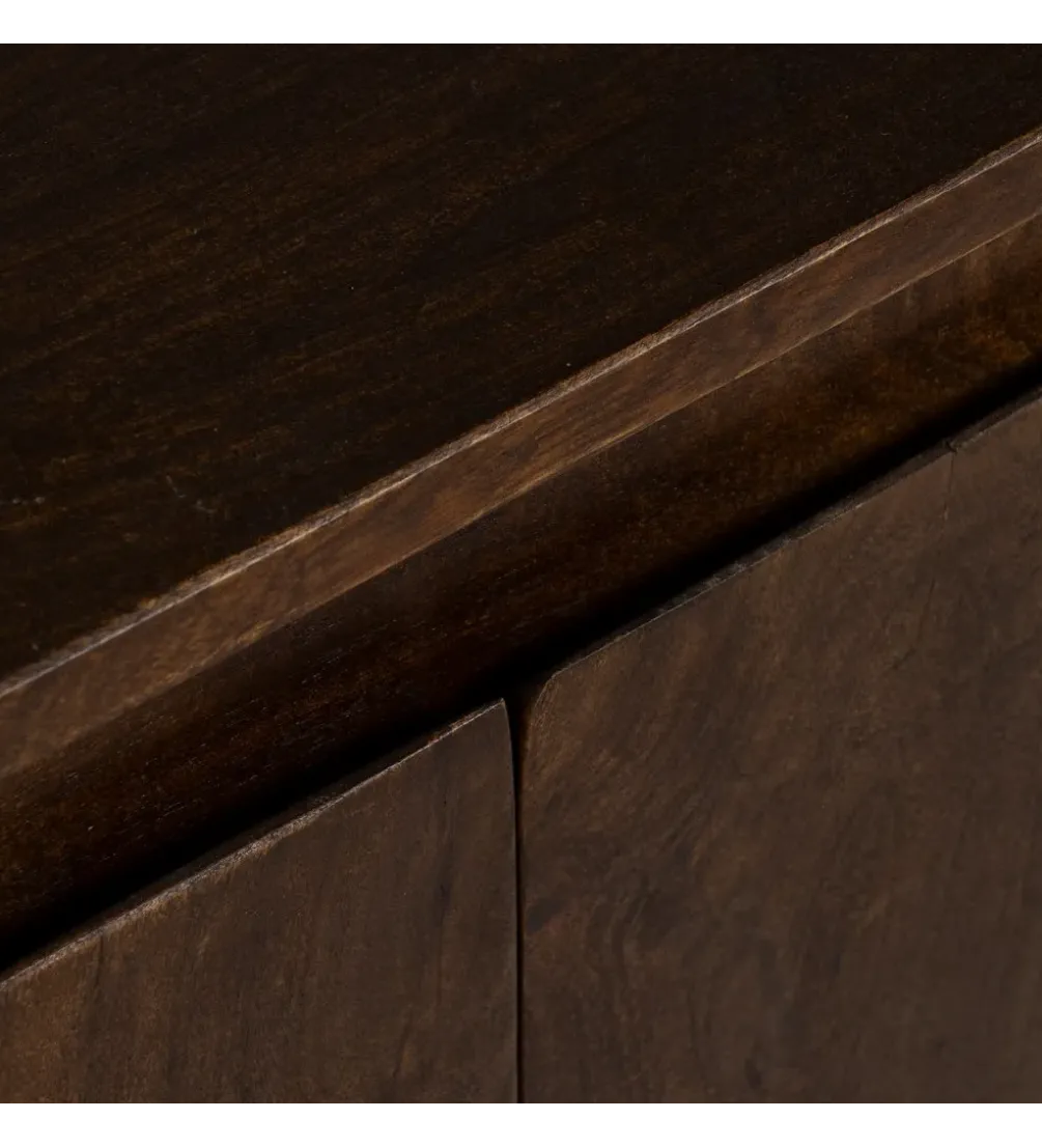 Komoda KURT 190 cm drewno mango ciemny brąz