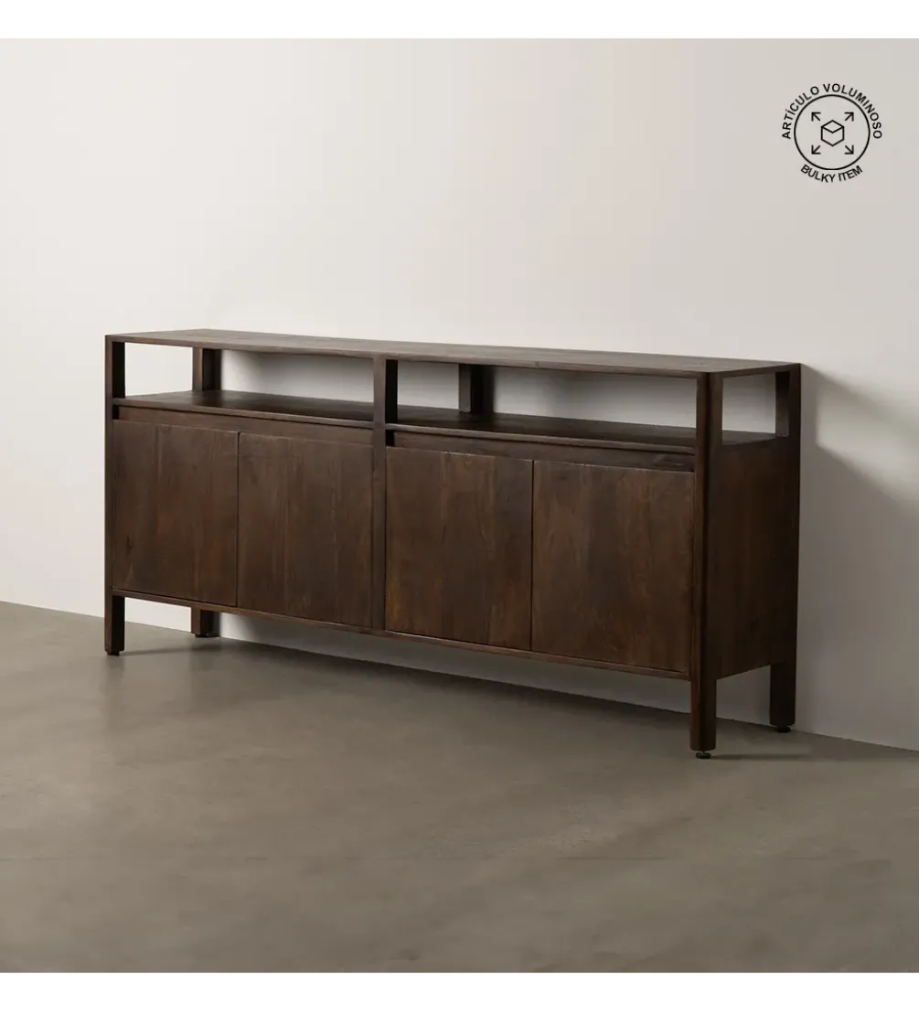 Komoda KURT 190 cm drewno mango ciemny brąz