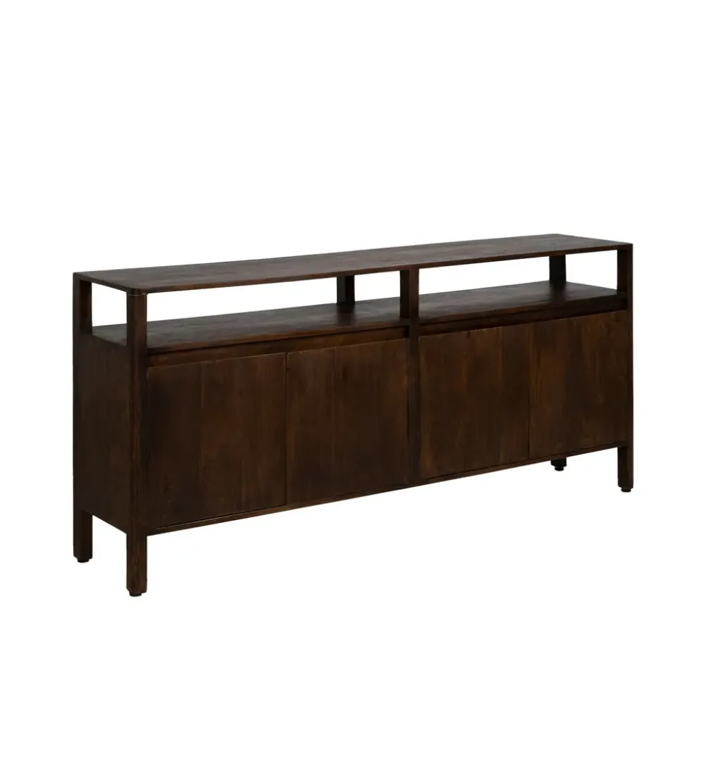 Komoda KURT 190 cm drewno mango ciemny brąz