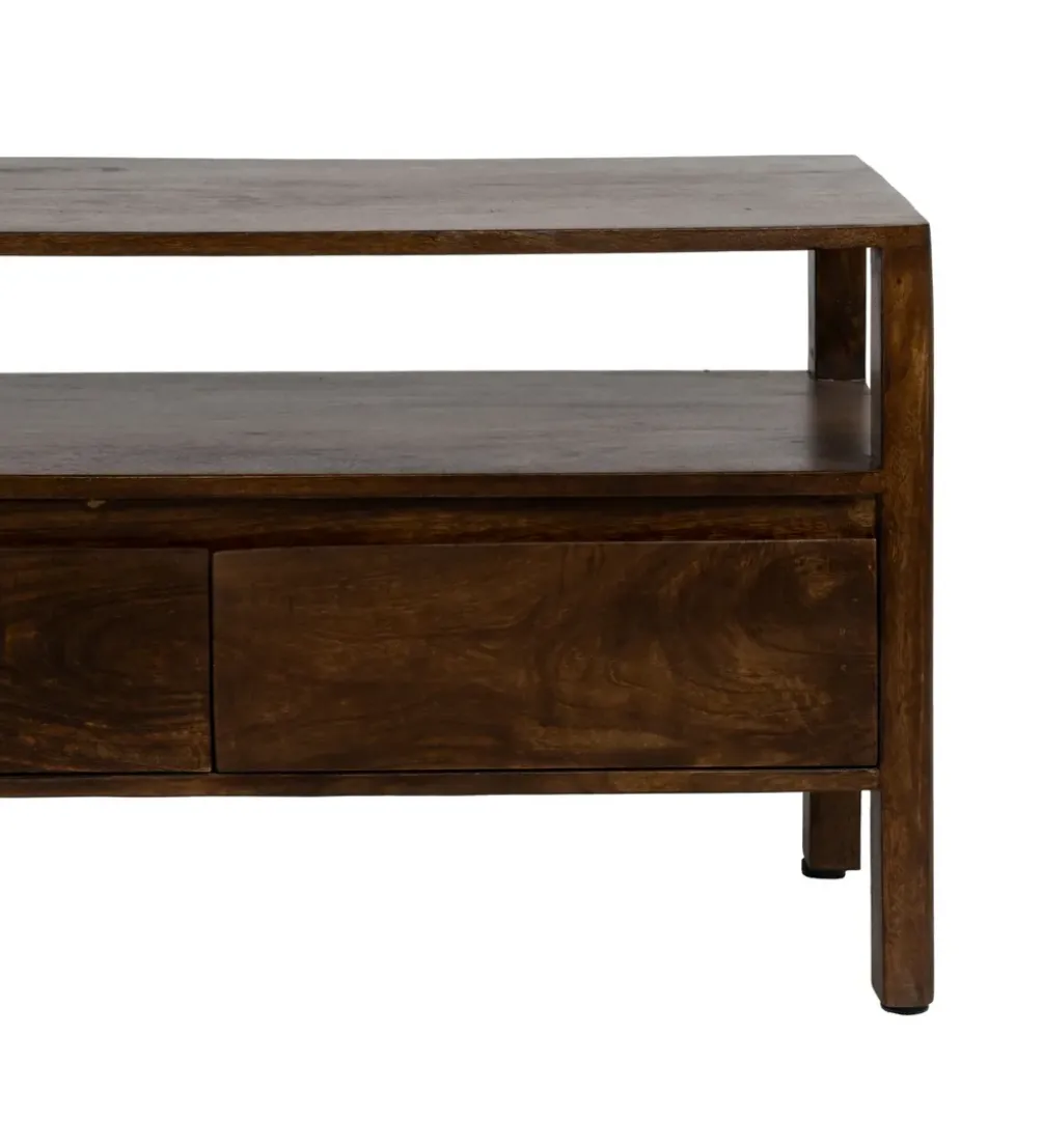 Komoda KURT 97 cm drewno mango ciemny brąz