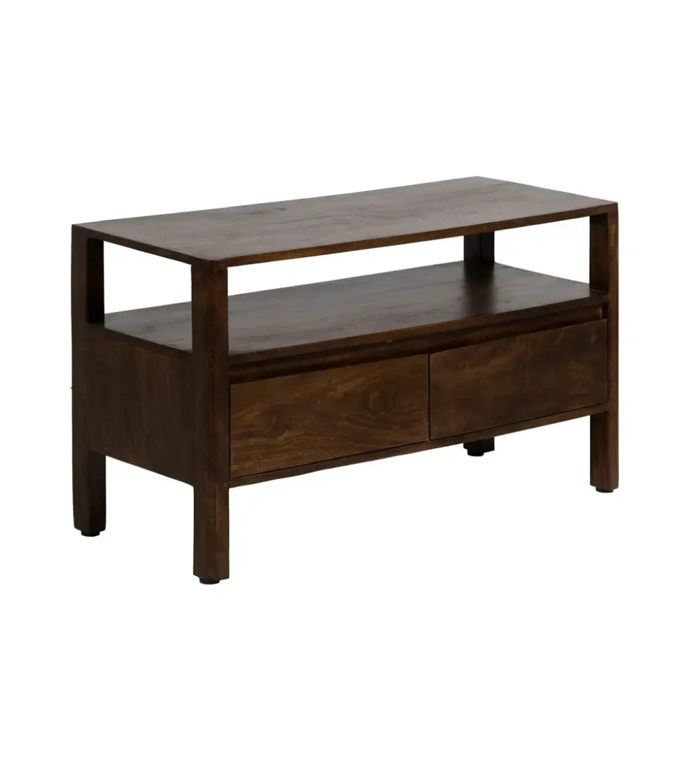 Komoda KURT 97 cm drewno mango ciemny brąz