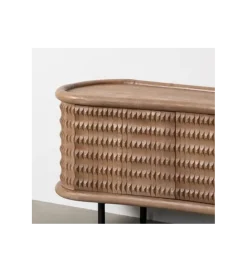 Komoda LANZZI 120 cm czarny mat/dąb artisan