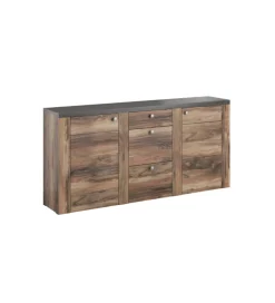 Komoda LARONA 176 Cm O Wybarwieniu Satin Nussbaum z kolorem Touchwood