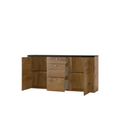 Komoda LARONA 176 Cm O Wybarwieniu Satin Nussbaum z kolorem Touchwood