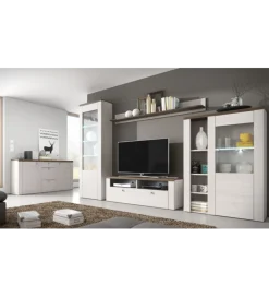 Komoda LARONA 100 cm o wybarwieniu Sonoma Trufel z kolorem Sibiu Larche