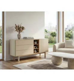 Komoda MOLLARI 140 cm naturalna beżowa