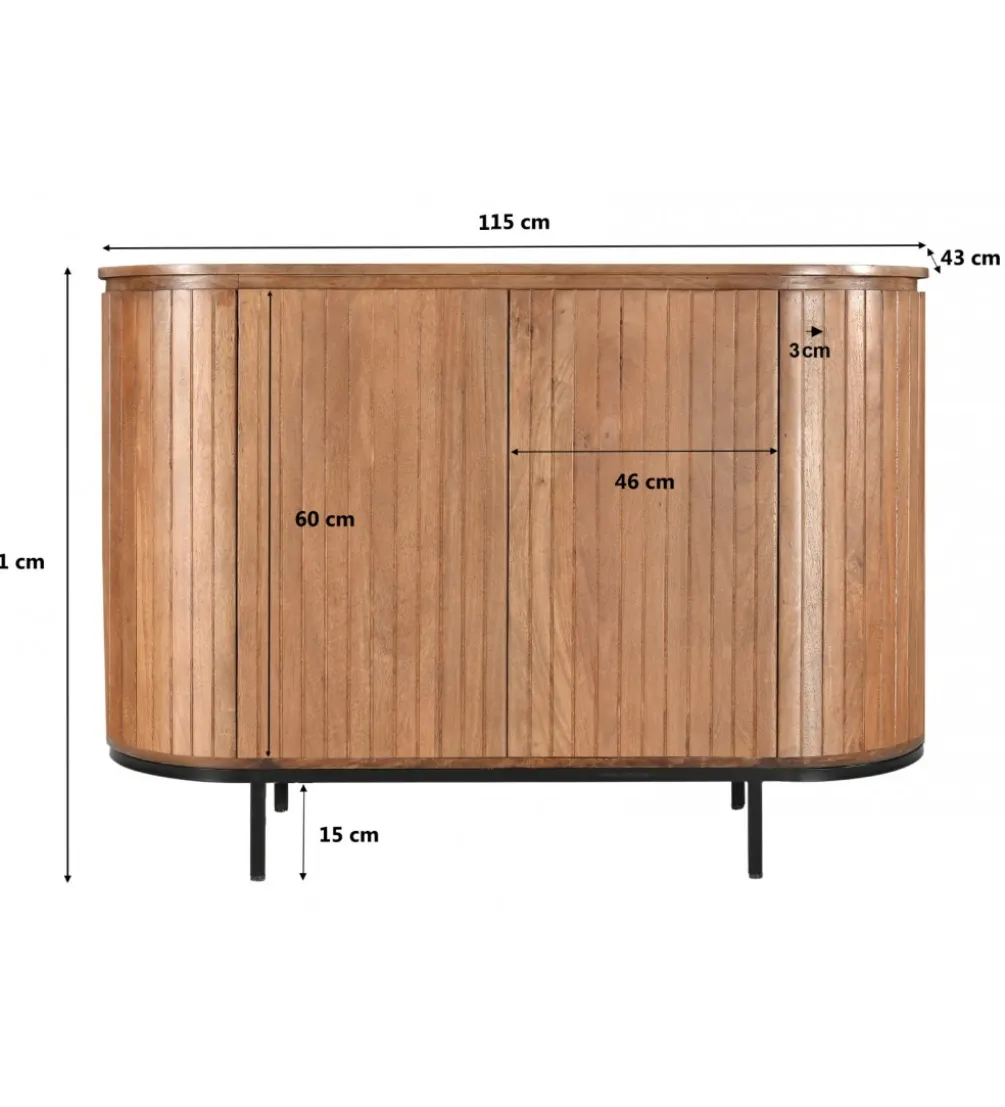 Komoda NOORK 115 cm drewno mango