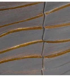 Komoda QUTINESKA 149 cm drewno mango szara