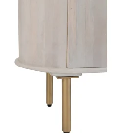 Komoda ROUNDEGO 116 cm blat marmur biały