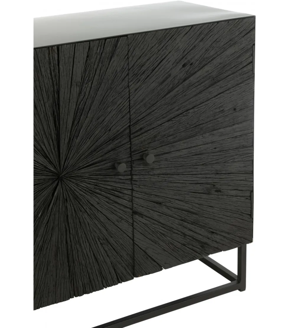 Komoda Shanil 120 cm drewno czarna