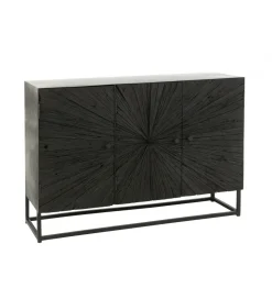Komoda Shanil 120 cm drewno czarna