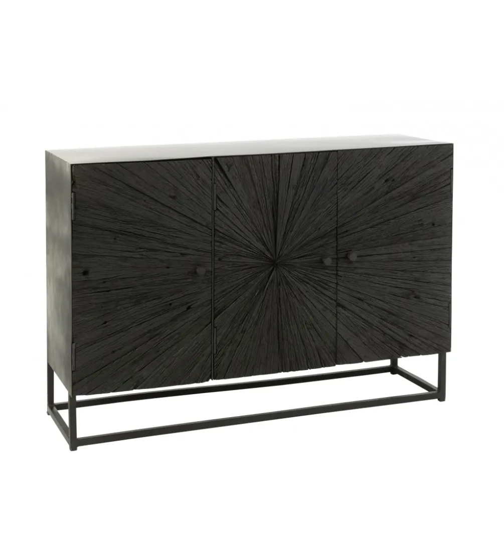 Komoda Shanil 120 cm drewno czarna