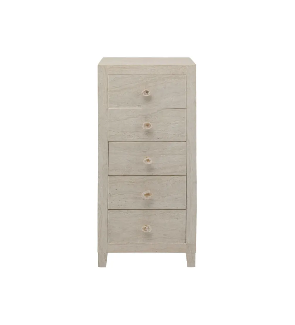 Komoda TRAVERTINO 49 x 110 cm naturalny beżowy