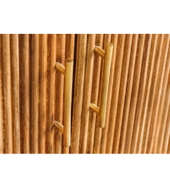 Komoda TRES CHIC 105 cm drewno mango biały marmur naturalna