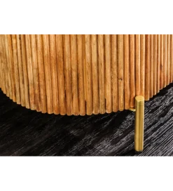 Komoda TRES CHIC 105 cm drewno mango biały marmur naturalna