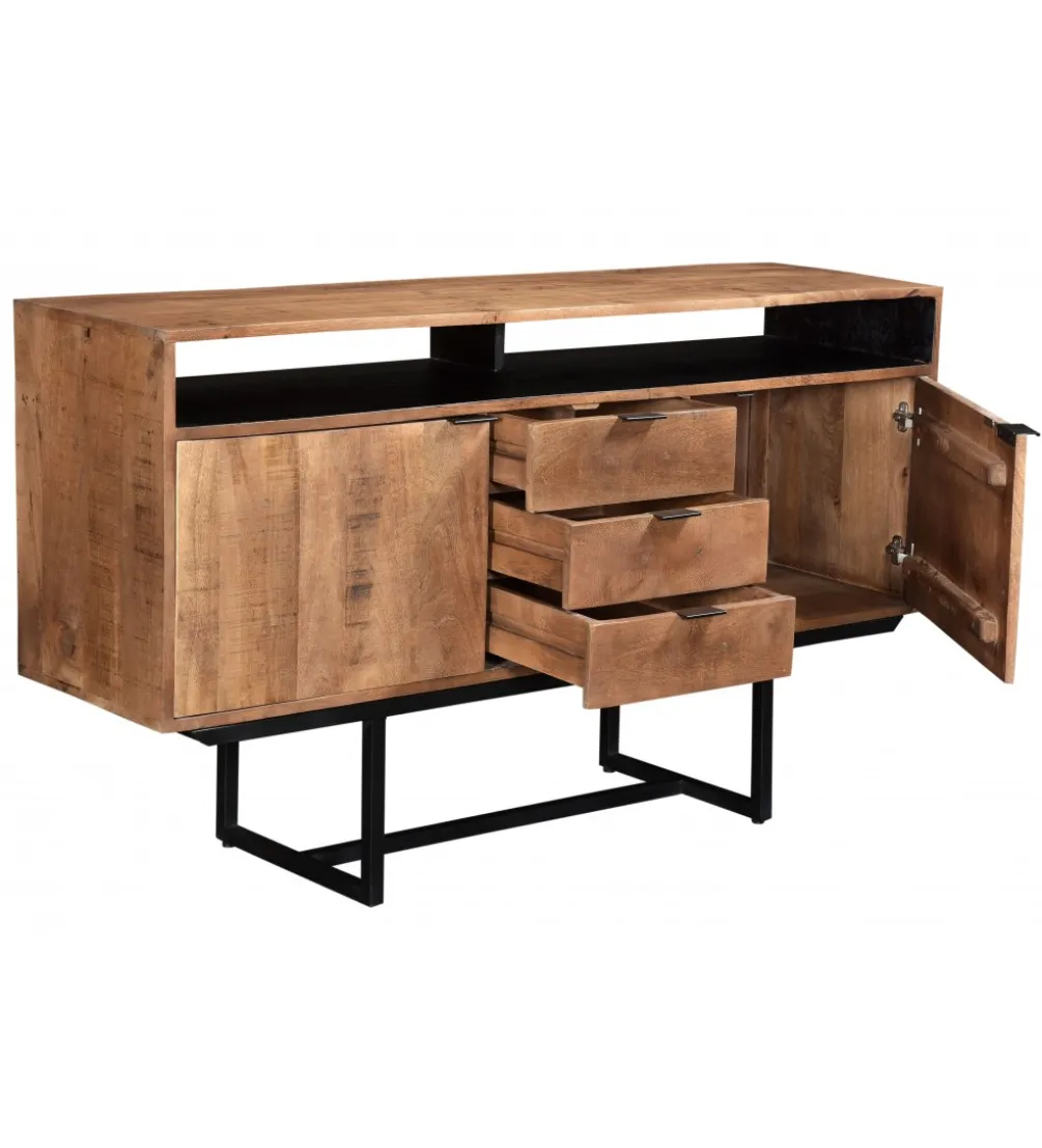 Komoda VALDEREZ 150 cm drewno mango