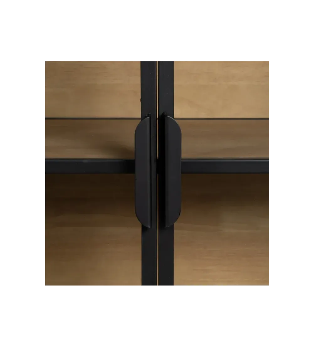 Komoda Witryna NEGRO 150 cm czarna