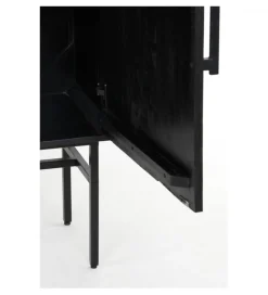 Komoda wysoka ABAGE 180 cm czarna