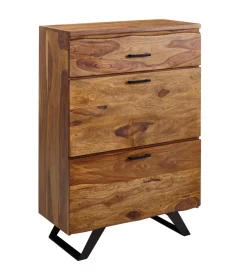 Komoda wysoka ARRIBA 80 cm drewno sheesham