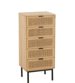 Komoda wysoka BASONOT 100 cm naturalna