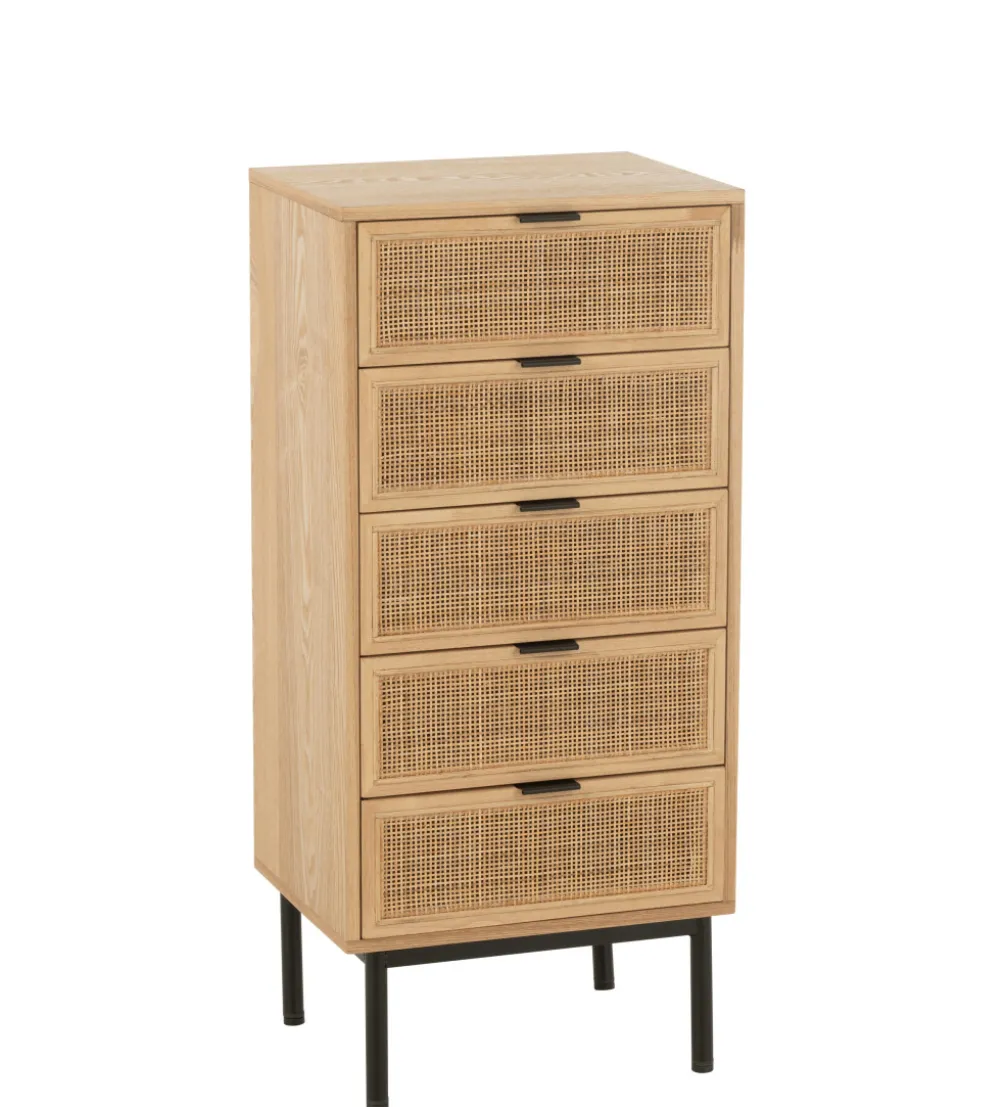 Komoda wysoka BASONOT 100 cm naturalna