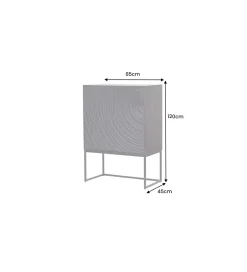 Komoda wysoka 3D ORBIT 120 cm drewno mango czarna