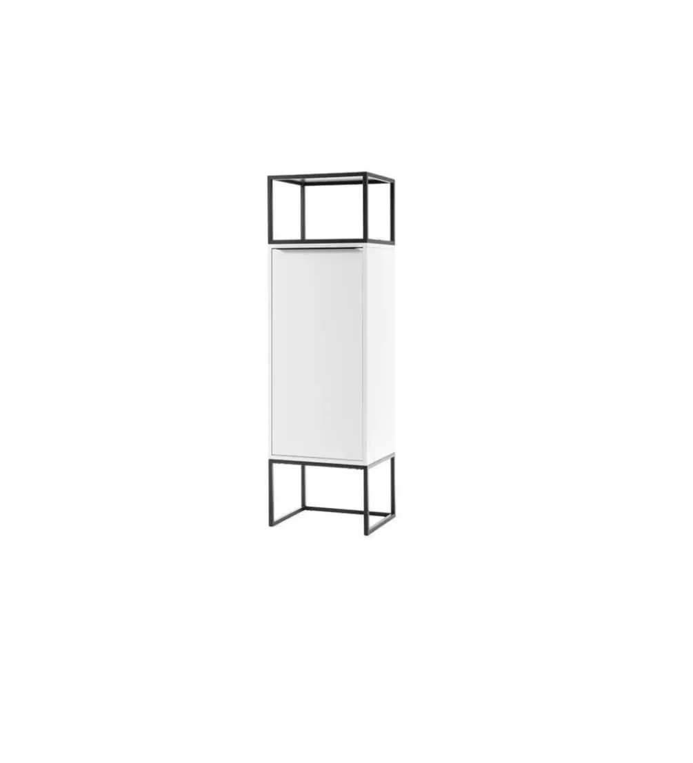 Komoda wysoka LILLE 50 cm biała