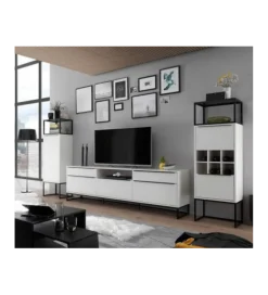 Komoda wysoka LILLE 50 cm biała