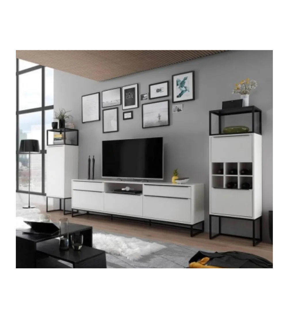 Komoda wysoka LILLE 50 cm biała