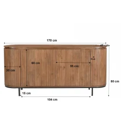 Komoda wysoka NOORK 115 cm w kolorze orzechowym