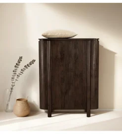 Komoda wysoka SALANO 150 cm drewno mango brązowa