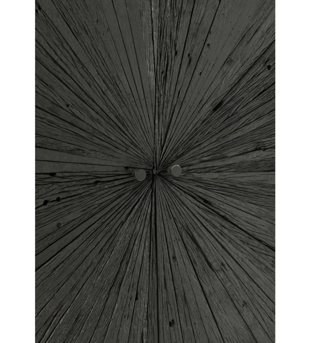 Komoda wysoka Shanil 90 cm drewno czarna