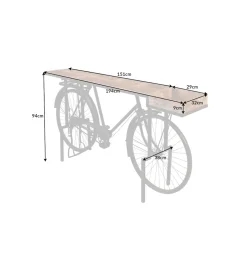 Konsola BICYCLE 195 cm drewno mango