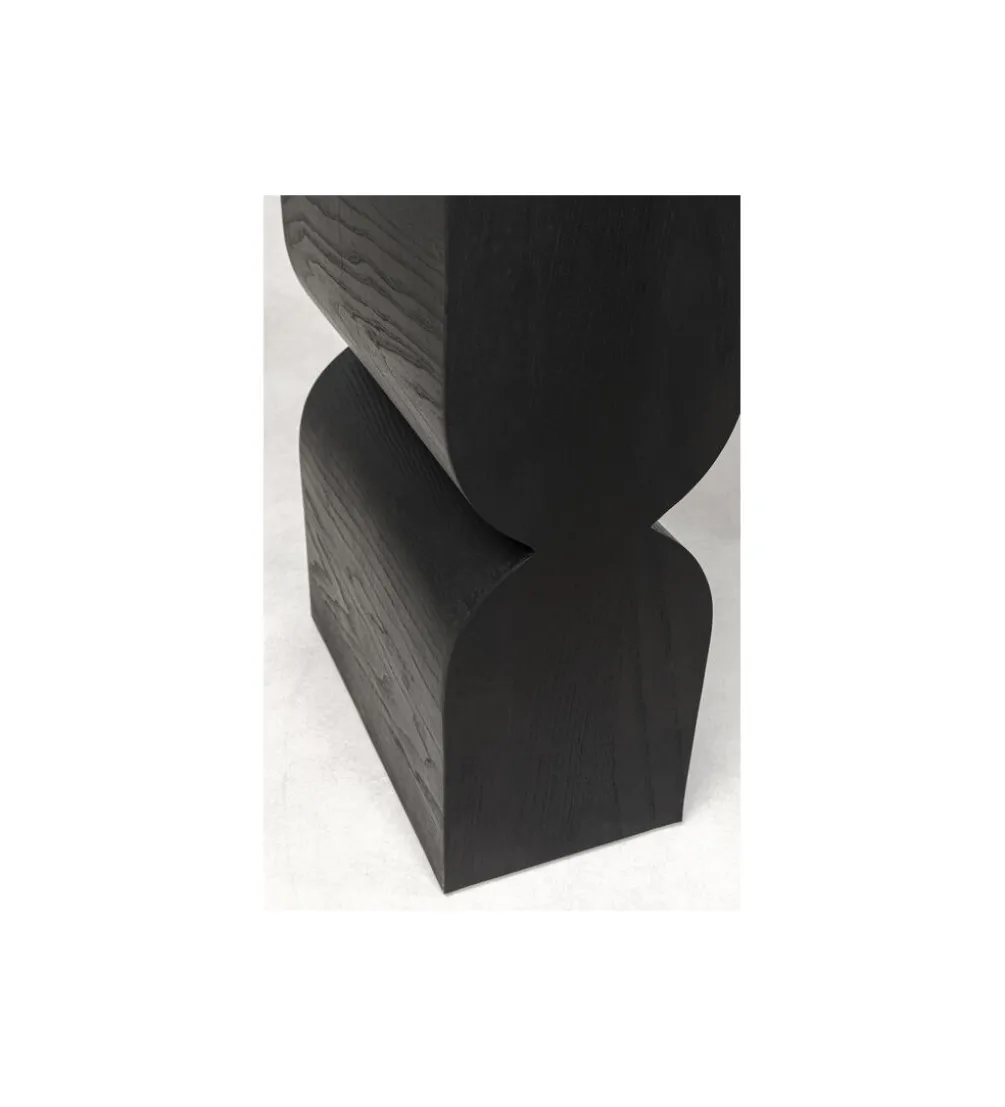Konsola Curve 120 cm w optyce jesionu czarna