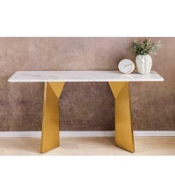 Konsola EXTRAVAGANCIA 140 cm blat z białego marmuru