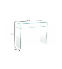 Konsola GEISTER Fantome 100 cm szklana