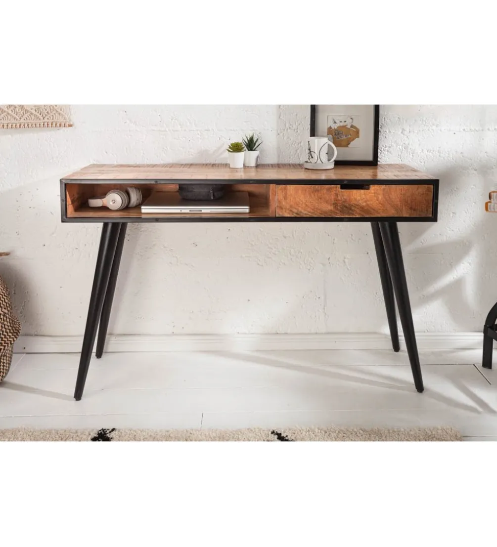 Konsola Industrial 120 cm drewno mango