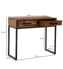 Konsola LORENTE 90 cm drewno sheesham