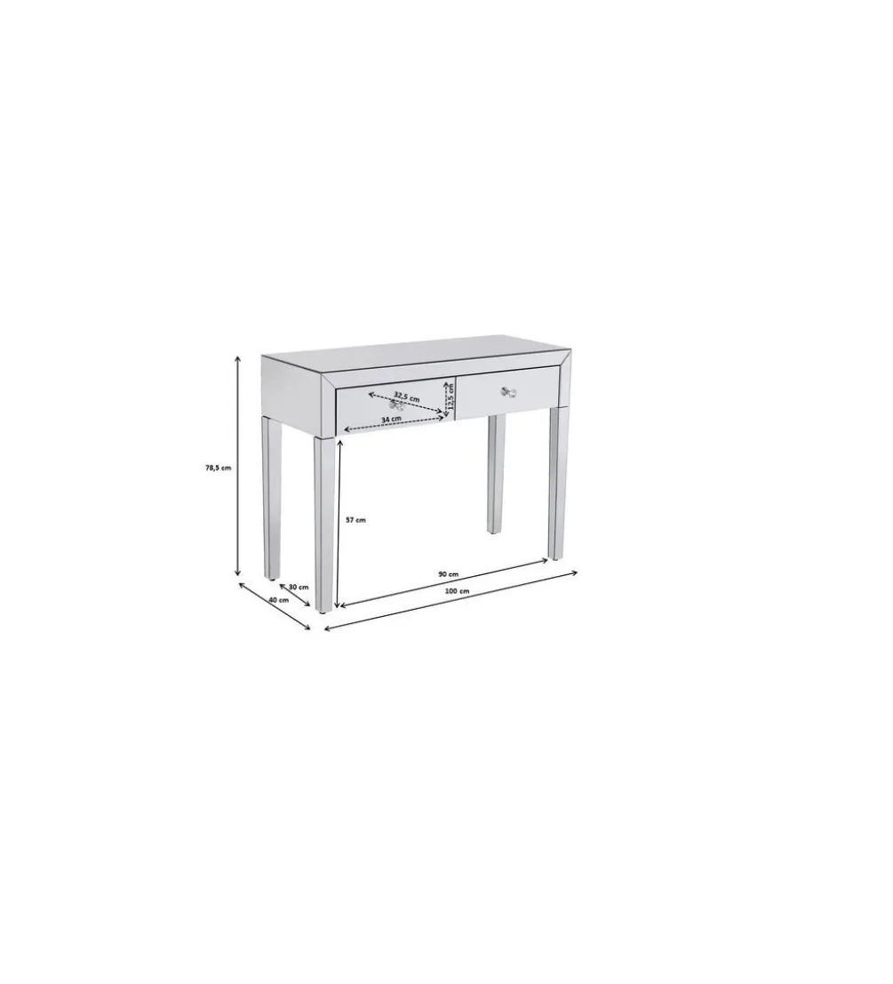 Konsola lustrzana LUXURY 100 cm