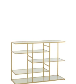 Konsola RACKYN 120 cm szklana złota