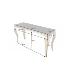 Konsola TRENTINO Modern Barock 140 cm czarna