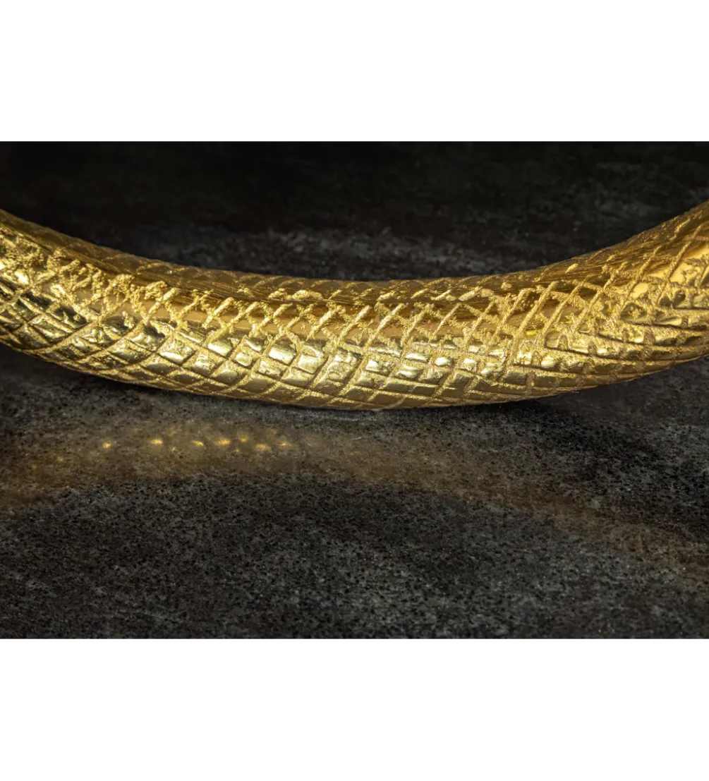 Konsola WILDLIFE SNAKE 115 cm czarny marmur złota